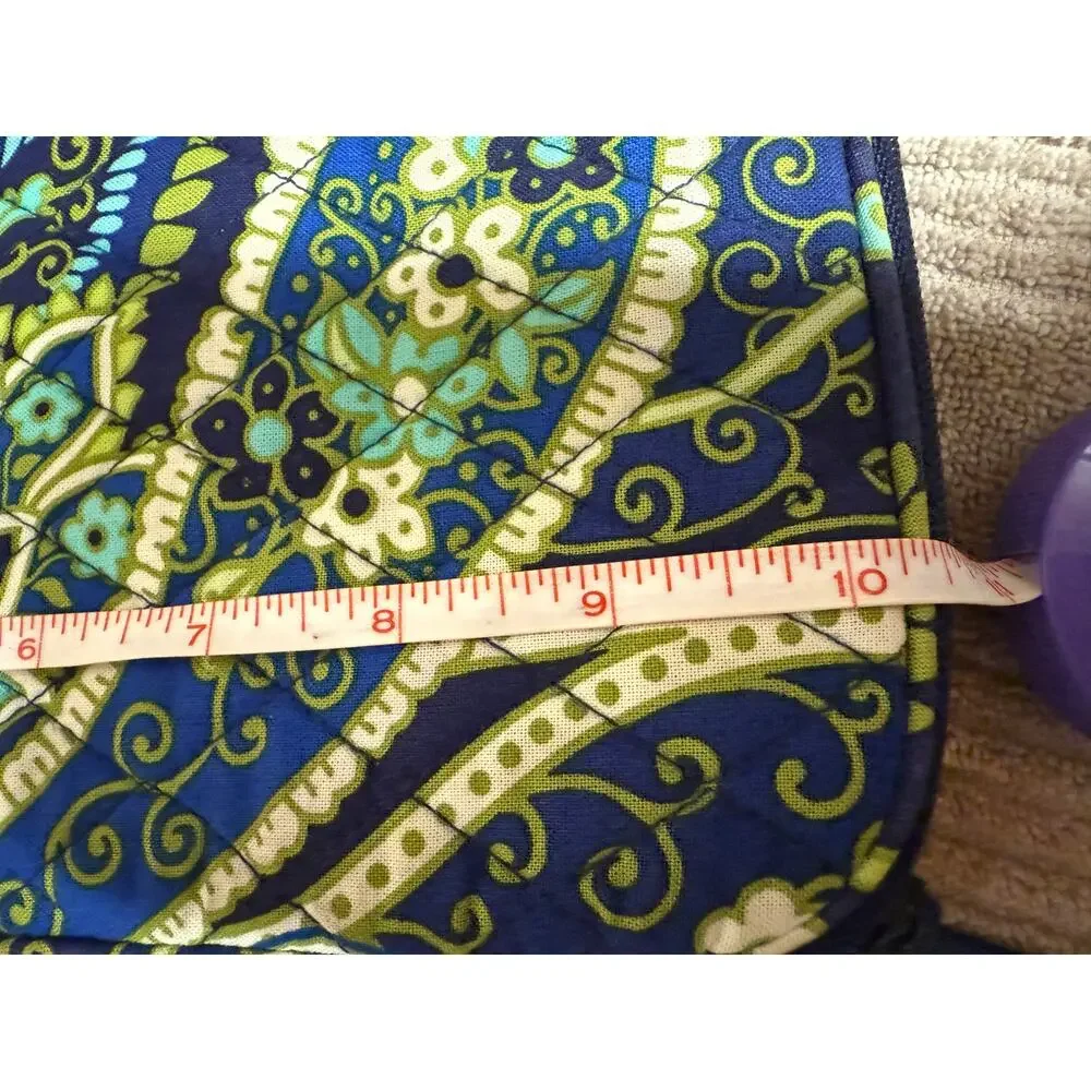 NWOT Vera Bradley iPad E Reader Case Navy Blue Lime green Floral, 8”x10”